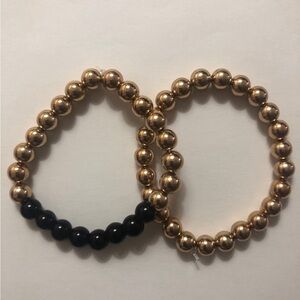 Gold tone bracelet set